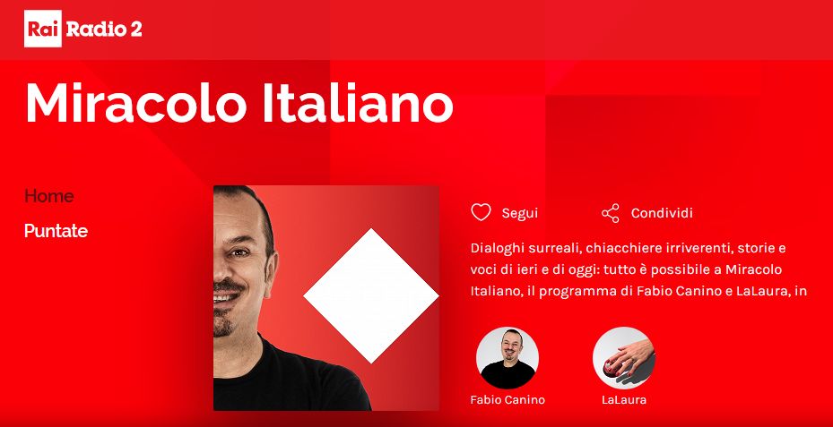 RadioDue Miracolo Italiano Cristiano Marino Casonati