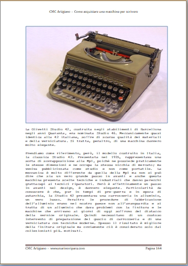 Olivetti Studio 42 - come acquistare una macchina per scrivere - www.marinoripara.com